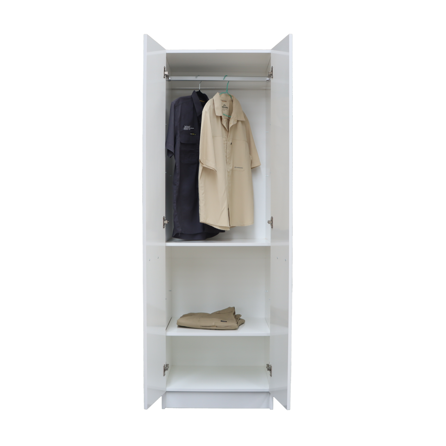 Wardrobe 600mm with Shelves Top Rail Kiwi Cabinets Buy Cabinets